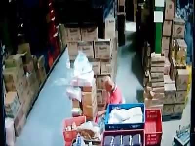 Supermarket Worker Cowardly Shot In The Head. 