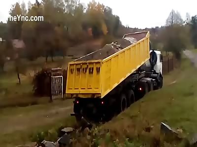 Dump Truck Unloading Fail.