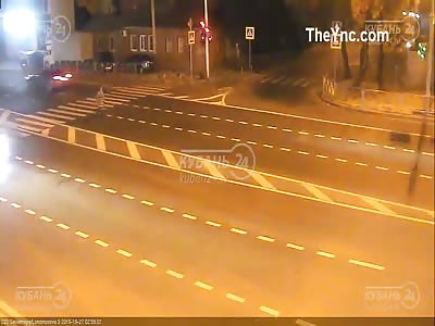 Car Hits a Girl Crossing the Road. 