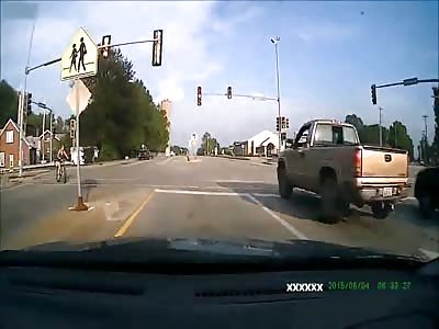 Girl Hit Hard On Bike Caught On Dashcam 