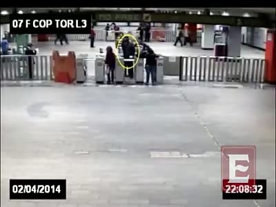 Death by train ( pushed by friends ) Metro Copilco