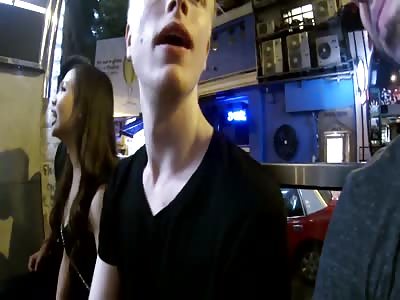 Alpha white male makes out with Chinese girl while beta asian faggot holds her hand