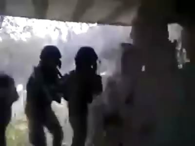 And units of the special forces in the Syrian army during their coverage of other forces in the vicinity of Kfrdalbh in the countryside of Latakia