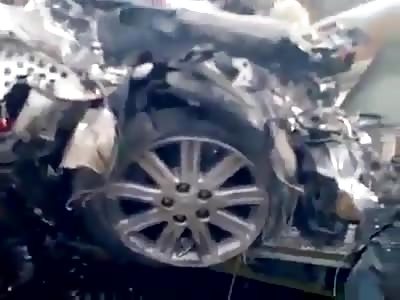 Screams and corpses in the car wreckage