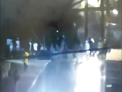 Man trampled to death by toilet thrown from above