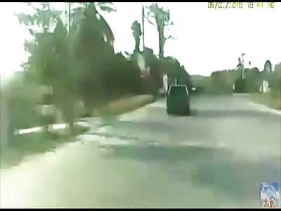 SUV Causes Brutal Head-On Collision on the Bend 