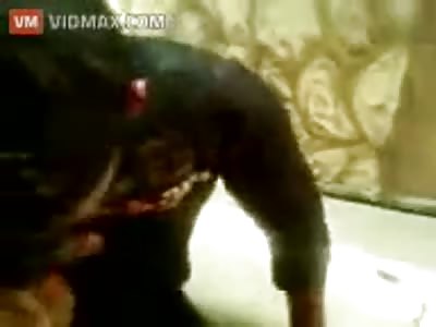 Syrian protester has his eye and part of his face shot off