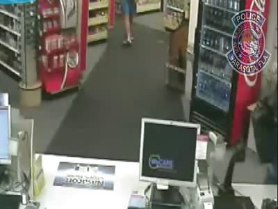 Crook Learned today that Sometimes Karma is Instant When a Customer Chokes Him Out at the Pharmacy